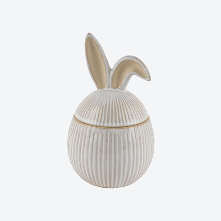 Image du produit pour 'Bo�te &oelig;uf de P�ques en c�ramique avec oreilles de lapin - design original et raffin�'