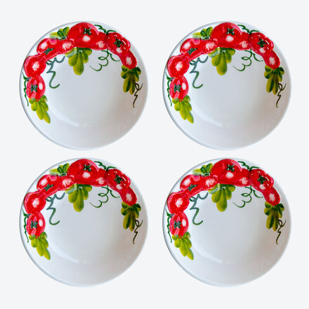 Image du produit pour 'Bols - Cramique traditionnelle avec relief et motif de tomates peint  la main'