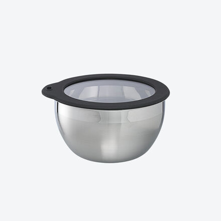 Image du produit pour 'Bols  mlangeurs robustes en inox avec couvercle transparent hermtique'