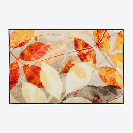 Image du produit pour 'Ce tapis de sol spcial cuisine et entre, au design exclusif au motif Feuilles d'automne, protge sols et articulations'