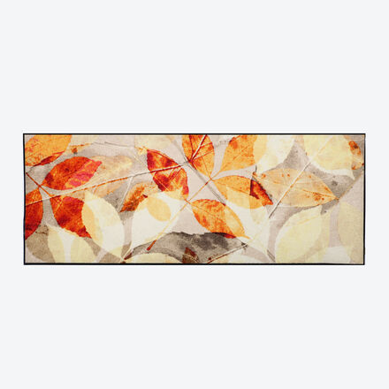 Image du produit pour 'Ce tapis de sol spcial cuisine et entre, au design exclusif au motif Feuilles d'automne, protge sols et articulations'