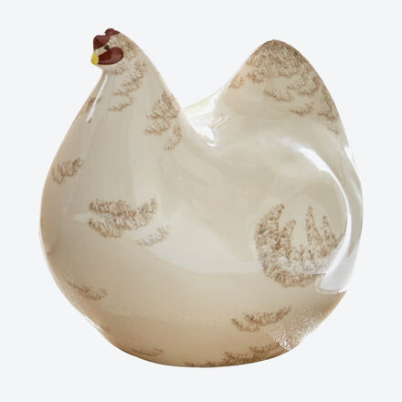 Image du produit pour 'Clbre design : poule en cramique faite  la main dans une manufacture du sud de la France, dcoration de jardin'