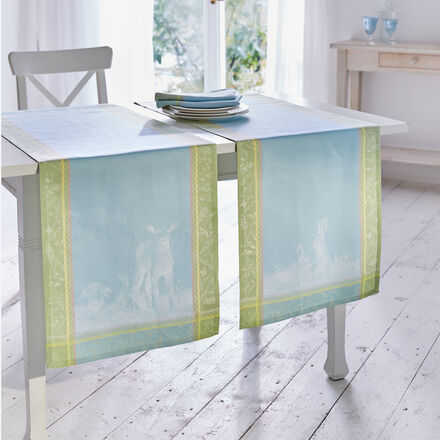 Image du produit pour 'Chemin de table de Pques en mtis lin-coton de haute qualit : tiss jacquard et extrmement rsistant'