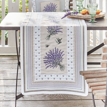 Image du produit pour 'Chemin de table estival au motif lavande, esprit Provence'