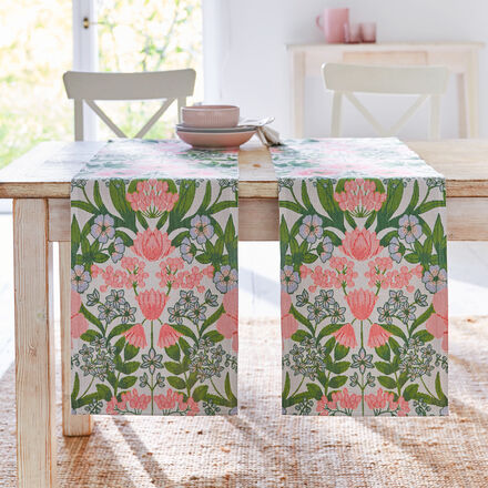 Image du produit pour 'Chemin de table : linge de table fleuri sudois en coton biologique de haute qualit'