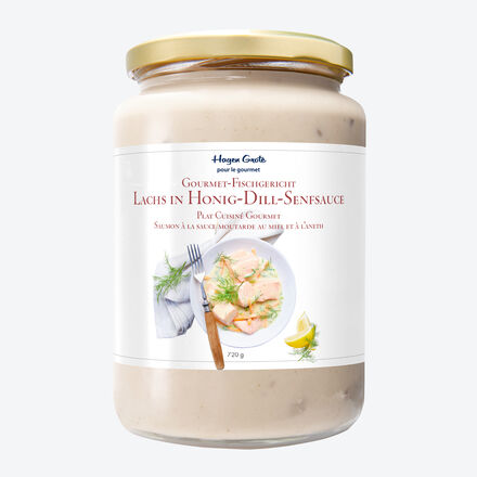 Image du produit pour 'Classique gourmet en bocal : Saumon en sauce moutarde au miel et  l'aneth'