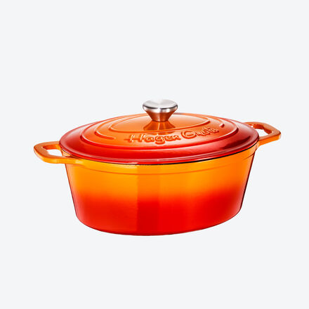 Image du produit pour 'Cocotte ovale en fonte de premi�re qualit� : prix moindre gr�ce � une production en interne'