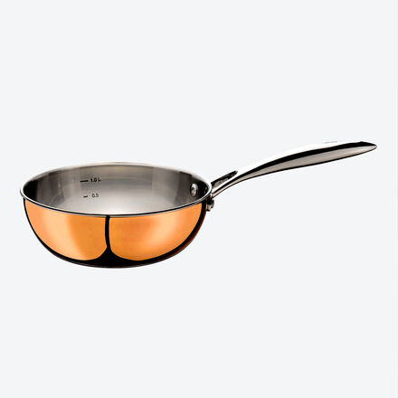 Image du produit pour 'Compatible induction : sauteuse sans couvercle en cuivre 5 couches d'excellente qualit'
