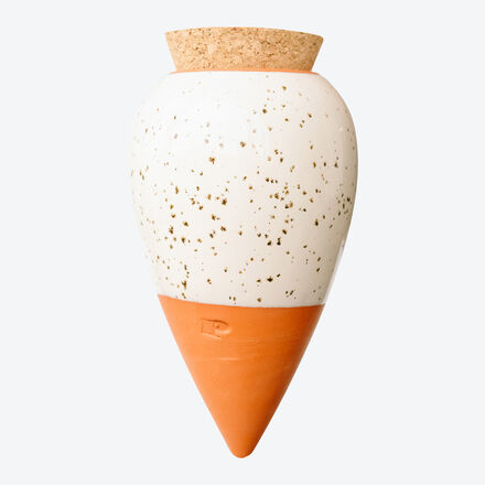 Image du produit pour 'Distributeur d'eau pour plantes en terre cuite - blanc mouchet�, 250 ml'