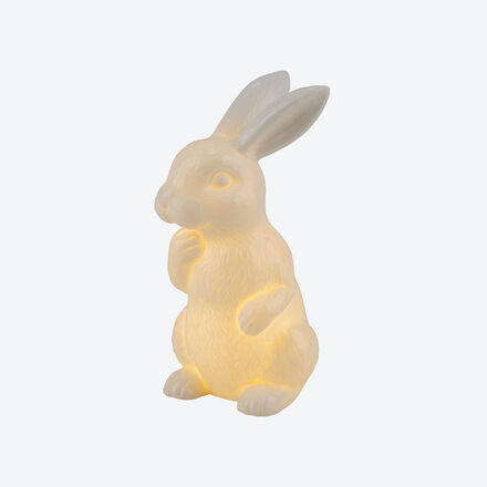 Image du produit pour 'Fabriqu  la main : lapin de Pques en porcelaine lumineux avec une technologie LED innovante'