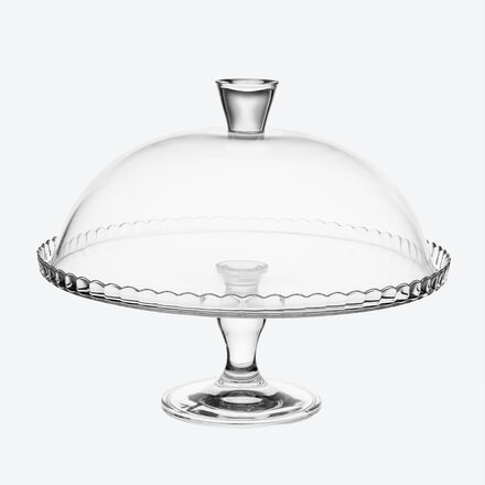 Image du produit pour 'Grand plat  gteau en verre avec cloche -  32 cm, hauteur 24,5 cm'