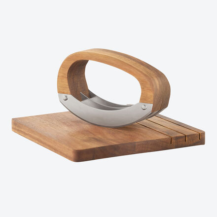 Image du produit pour 'Hachoir berceuse avec planche  dcouper – ultra efficace & prcis'