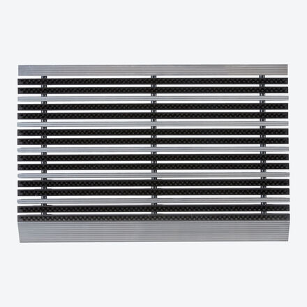 Image du produit pour 'Le paillasson profil aluminium  brosses ne laisse aucune chance  la salet ou  l'humidit'