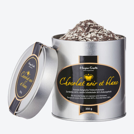 Image du produit pour 'Le plus fin chocolat belge Noir et Blanc pour boissons chaudes'