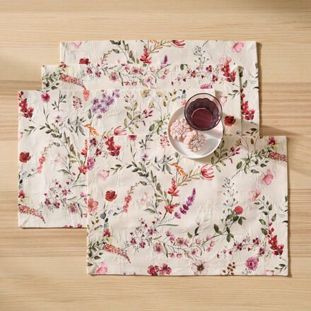 Image du produit pour 'Lot de 2 sets de table matelasss avec imprim digital - 2 pices, 35 x 50 cm'