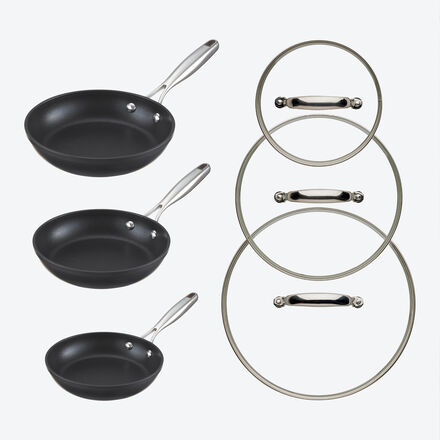 Image du produit pour 'Lot de 3 : poles professionnelles Hagen Grote en aluminium anodis, avec couvercle'