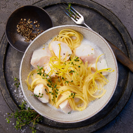 Image du produit pour 'Lotte  la sauce au citron avec spaghettini'