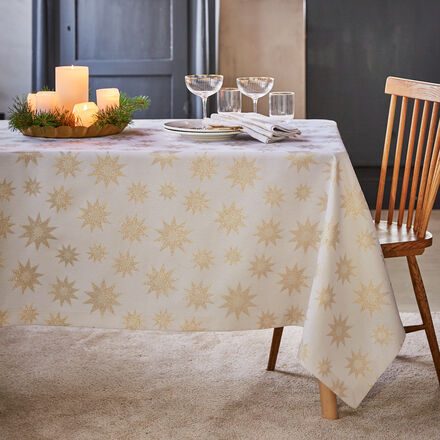 Image du produit pour 'Nappe jacquard lgante avec motif toiles et effet brillant'