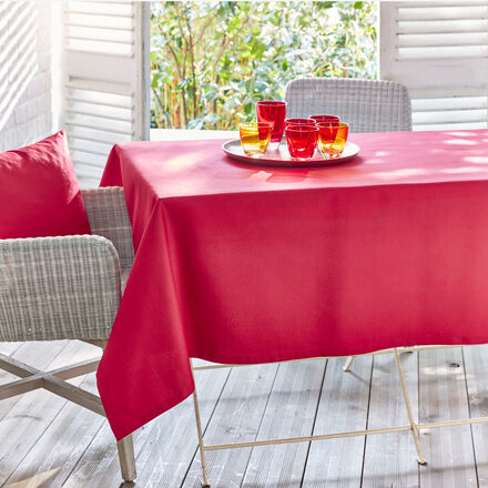 Image du produit pour 'Nappe unie pour accompagner le linge de table faon gobelin aux fraises'