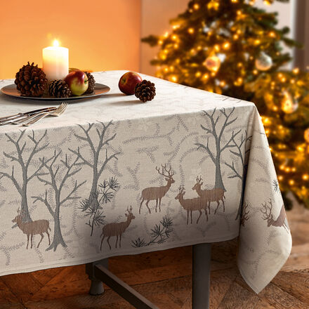 Image du produit pour 'Nappes: Impressions de fort hivernale sur linge de table jacquard de Sude'