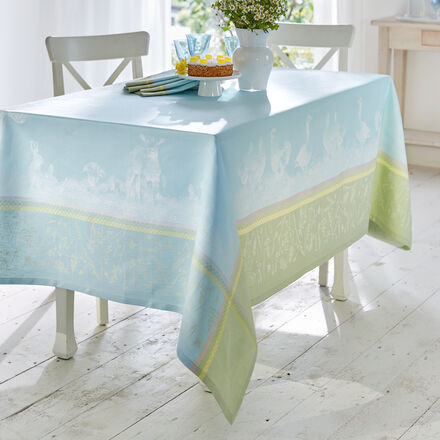 Image du produit pour 'Nappes de Pques en mtis lin-coton de haute qualit : tiss jacquard et extrmement rsistant'
