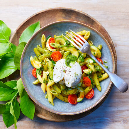Image du produit pour 'Penne rigate au pesto de citron et  la burrata'