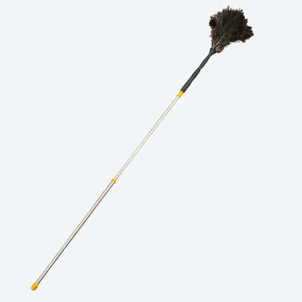 Image du produit pour 'Plumeau t�lescopique en plumes d'autruche - attire la poussi�re par �lectrostatique'