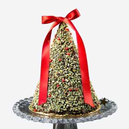 Image du produit pour 'Sapin de Nol 3D en chocolat (70 %) avec enrobage de pistaches - 350 g'