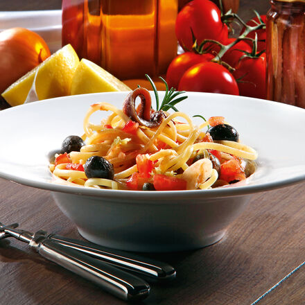 Image du produit pour 'Sauce anchois/olives de la rgion des Pouilles et linguine'