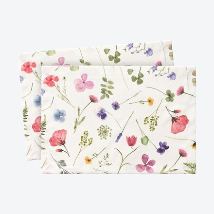 Image du produit pour 'Sets de table fleuris en coton - motif de fleurs des pr�s - lot de 2'