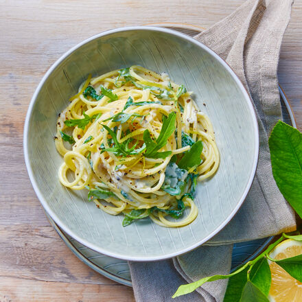 Image du produit pour 'Spaghettini � la sauce beurre citronn�e et roquette'