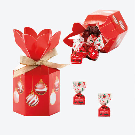 Image du produit pour 'Tartufini di Natale - Truffes au chocolat noir, emballage cadeau, 180 g'