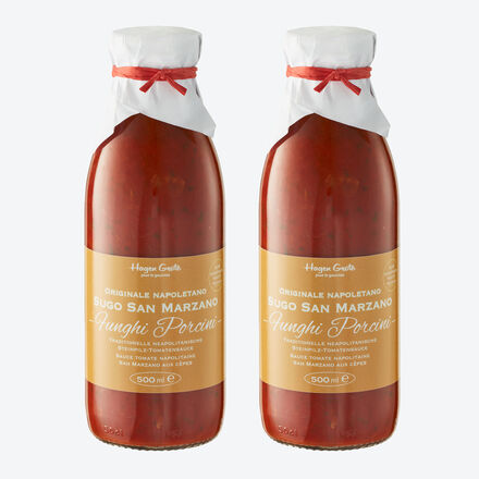 Image du produit pour 'Vritable sauce tomate napolitaine  base de tomates San Marzano : Con funghi Porcini'