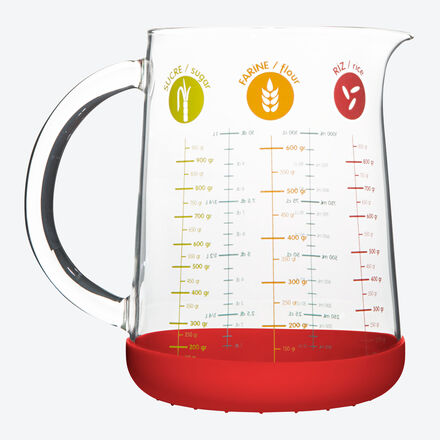 Image du produit pour 'Verre doseur en verre borosilicate rsistant  la chaleur pour mesurer, chauffer, mixer, convient pour le micro-ondes, pichet'